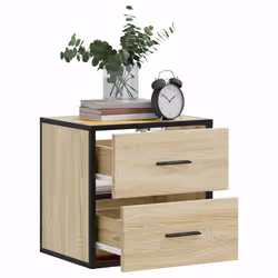 VidaXL 848726 Table de nuit et table de chevet Chêne - Vue supplémentaire 4