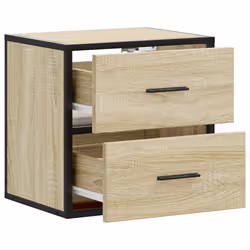 VidaXL 848726 Table de nuit et table de chevet Chêne - Vue supplémentaire 8