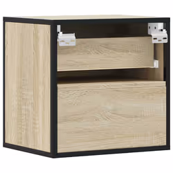 VidaXL 848727 Table de nuit et table de chevet Chêne - Vue supplémentaire 8