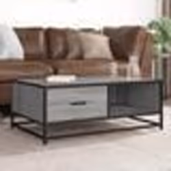 vidaXL Table basse sonoma gris 90x57x35 cm bois d'ingénierie et métal