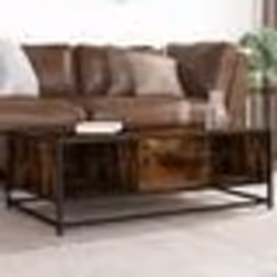 vidaXL Table basse chêne fumé 100x57x35 cm bois d'ingénierie et métal