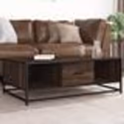 vidaXL Table basse chêne marron 100x57x35cm bois d'ingénierie et métal
