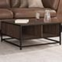 vidaXL Table basse chêne marron 60,5x60,5x30cm bois d'ingénierie/métal