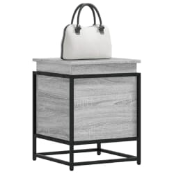 vidaXL Boîte de rangement avec couvercle sonoma gris bois d'ingénierie