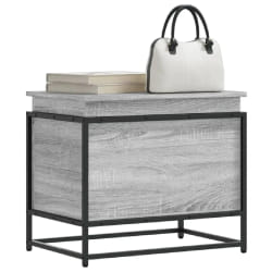 vidaXL Boîte de rangement avec couvercle sonoma gris bois d'ingénierie