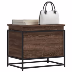 Boîte de rangement avec couvercle chêne marron bois ingénierie