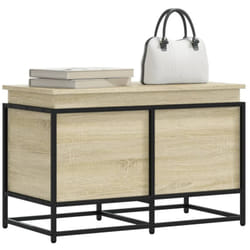 Boîte de rangement avec couvercle chêne sonoma bois ingénierie - Vidaxl