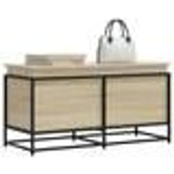 vidaXL Boîte de rangement avec couvercle chêne sonoma bois ingénierie
