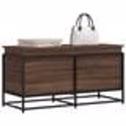 vidaXL Boîte de rangement avec couvercle chêne marron bois ingénierie