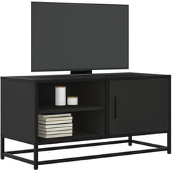Meuble tv noir 80x34,5x40 cm bois d'ingénierie et métal Vidaxl