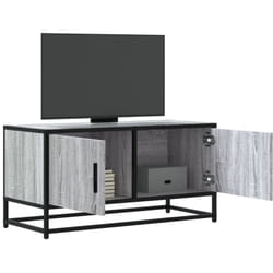 Meuble tv sonoma gris 80x34,5x40 cm bois d'ingénierie et métal Vidaxl