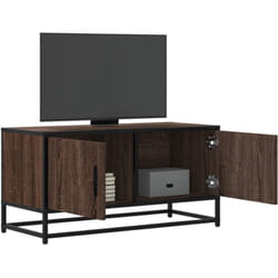 Vidaxl - Meuble tv chêne marron 80x34,5x40 cm bois d'ingénierie et métal