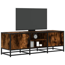 Vidaxl - Meuble Tv Chêne Fumé 120x35x41 Cm Bois D'Ingénierie Et Métal