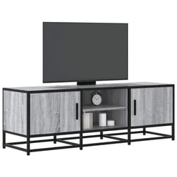 vidaXL Meuble TV sonoma gris 120x35x41 cm bois dingénierie et métal banc TV meuble hifi centre de divertissement buffet 848842