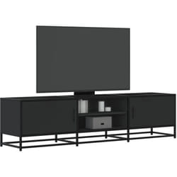 Vidaxl - Meuble tv noir 160x35x41 cm bois d'ingénierie et métal