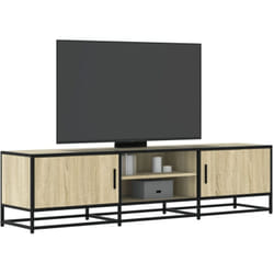 Meuble Tv Chêne Sonoma 160x35x41 Cm Bois D'Ingénierie Et Métal - Vidaxl