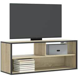 Vidaxl - Meuble tv chêne sonoma 100x31x39,5cm bois d'ingénierie et métal