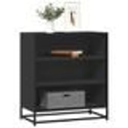 vidaXL Buffet noir 68x35x76 cm bois dingénierie et métal armoire de rangement meuble dentrée meuble dappoint meuble 848974