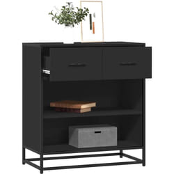 Buffet noir 68x35x76 cm bois d'ingénierie Vidaxl