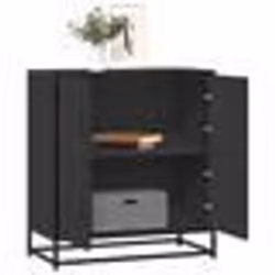 vidaXL Buffet noir 68x35x76 cm bois dingénierie armoire de rangement meuble dentrée meuble dappoint meuble de 848989