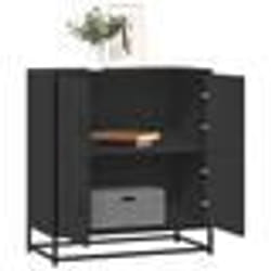 vidaXL Buffet noir 68x35x76 cm bois dingénierie armoire de rangement meuble dentrée meuble dappoint meuble de 848989