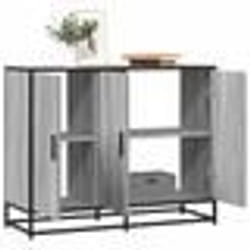 vidaXL Buffet sonoma gris 94x35x76 cm bois dingénierie armoire de rangement meuble dentrée meuble dappoint meuble de 849007