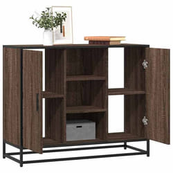 vidaXL Buffet chêne marron 92x35x76 cm Bois dingénierie armoire de rangement meuble dentrée meuble dappoint meuble de 849018