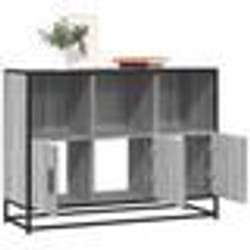 vidaXL Buffet sonoma gris 100x35x76 cm bois dingénierie armoire de rangement meuble dentrée meuble dappoint meuble de