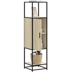 Vidaxl - Buffet haut chêne sonoma 35,5x35x139 cm bois d'ingénierie métal