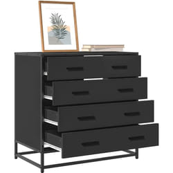 Commode noir 70x41x70 cm bois d'ingénierie Vidaxl