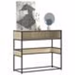 vidaXL Table console chêne sonoma 90x35x80 cm bois d'ingénierie