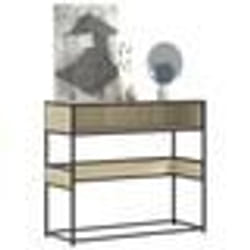 vidaXL Table console chêne sonoma 90x35x80 cm bois d'ingénierie