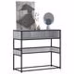 vidaXL Table console sonoma gris 90x35x80 cm bois d'ingénierie