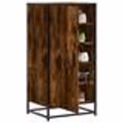 vidaXL Étagère à chaussures chêne fumé 48x38x97,5 cm bois d'ingénierie