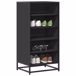 vidaXL Étagère à chaussures noir 48x38x975 cm bois dingénierie rangement de chaussures armoire de rangement de 849204