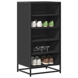 vidaXL Étagère à chaussures noir 48x38x975 cm bois dingénierie rangement de chaussures armoire de rangement de 849204