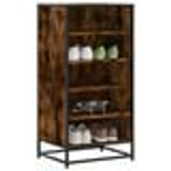 vidaXL Étagère à chaussures chêne fumé 48x38x975 cm bois dingénierie 849206