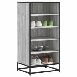 vidaXL Étagère à chaussures sonoma gris 48x38x975cm bois dingénierie rangement de chaussures armoire de rangement de 849207