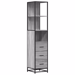 VidaXL 849247, Gris, Chêne, Métal, Bois, 60 kg, 350 mm, 375 mm, 1660 mm