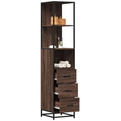 vidaXL Armoire de salle de bain chêne marron 35x37,5x166 cm