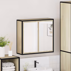 VidaXL 849255 miroir de salle de bain et armoire de rangement pour évier - Vue supplémentaire 4