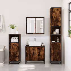 VidaXL 849256 miroir de salle de bain et armoire de rangement pour évier