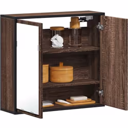 L'armoire de salle de bain à miroir présente un design épuré qui allie fonctionnalité et style, ce qui en fait un complément ...