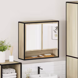 VidaXL 849260 miroir de salle de bain et armoire de rangement pour évier - Vue supplémentaire 4