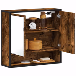 VidaXL 849261 miroir de salle de bain et armoire de rangement pour évier - Vue supplémentaire 2