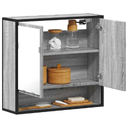 VidaXL Armoire à miroir bain - Sonoma gris