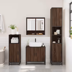 VidaXL 849263 miroir de salle de bain et armoire de rangement pour évier