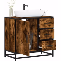 Ce meuble de lavabo de salle de bain est destiné à être un excellent supplément à votre salle de bain, lui donnant une appare ...