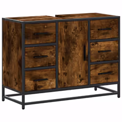 VidaXL 849281, Chêne, Métal, Bois, 60 kg, 800 mm, 330 mm, 600 mm