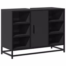 VidaXL 849289, Noir, Métal, Bois, 60 kg, 800 mm, 330 mm, 600 mm